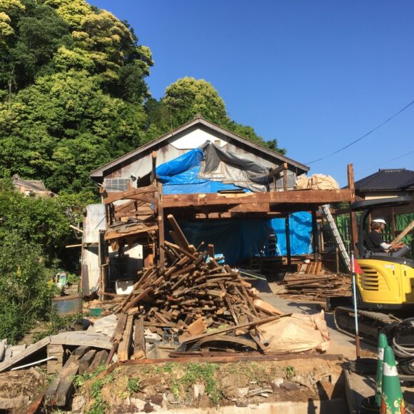 【特大木造工場解体】京丹後市弥栄町。